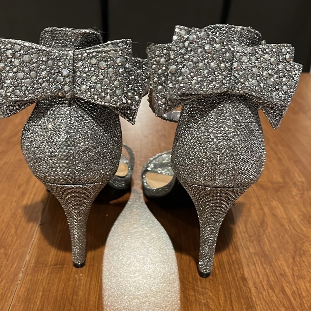 Material Girl Beverly Open Toe Sparkling Heels Size 9. - Picture 6 of 10